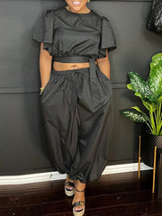 Solid Tied Top & Pants Set Ins Street