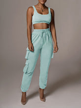 Cropped Tank Top & Cargo Pants Set Ins Street
