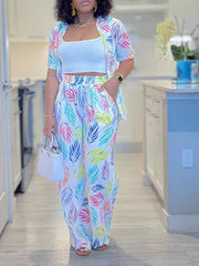 Printed Shirt & Pants Set Ins Street