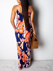Leaf Print Cami Dress Ins Street