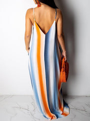 Stripe V-Neck Cami Dress--Clearance Ins Street