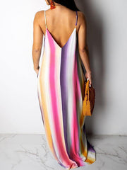 Stripe V-Neck Cami Dress--Clearance Ins Street