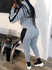 Logo Colorblock Hoodie & Pants Set--Clearance Ins Street