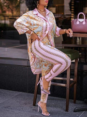 Printed Shirt & Pants Set Ins Street