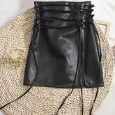 Gothic Pencil Mini Leather Skirt InsStreet