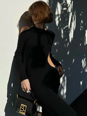 Long Sleeve Backless Party for Women Clothes Club Elegant Gown Hot Midi Dress Fashion Outfits InsStreet