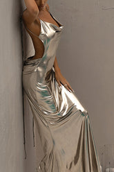 Mental Coating Tie-straps Backless Dress InsStreet