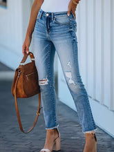 Ginny, jean skinny taille haute effet vieilli