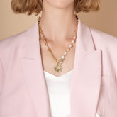 Shashi - Republique Dual Pendant Necklace - Gold Ins Street