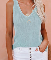 Seaboard Ribbed Knit Crop Tank - Coral Ins Street