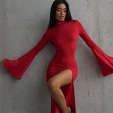 Open Back Split Maxi Dress InsStreet