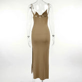 Backless Long Fashion Bandage Split Club Maxi Vestidos Bodycon Dress InsStreet