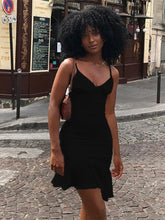 Spaghetti Straps Ruffles Mini Club Party Sleeveless Slip Summer Sun Midi Dress InsStreet