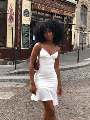 Spaghetti Straps Ruffles Mini Club Party Sleeveless Slip Summer Sun Midi Dress InsStreet