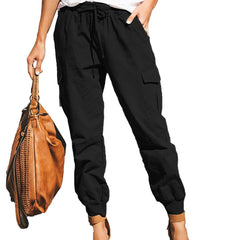 Pockets Ankle Tied Trousers Office Women Pants InsStreet