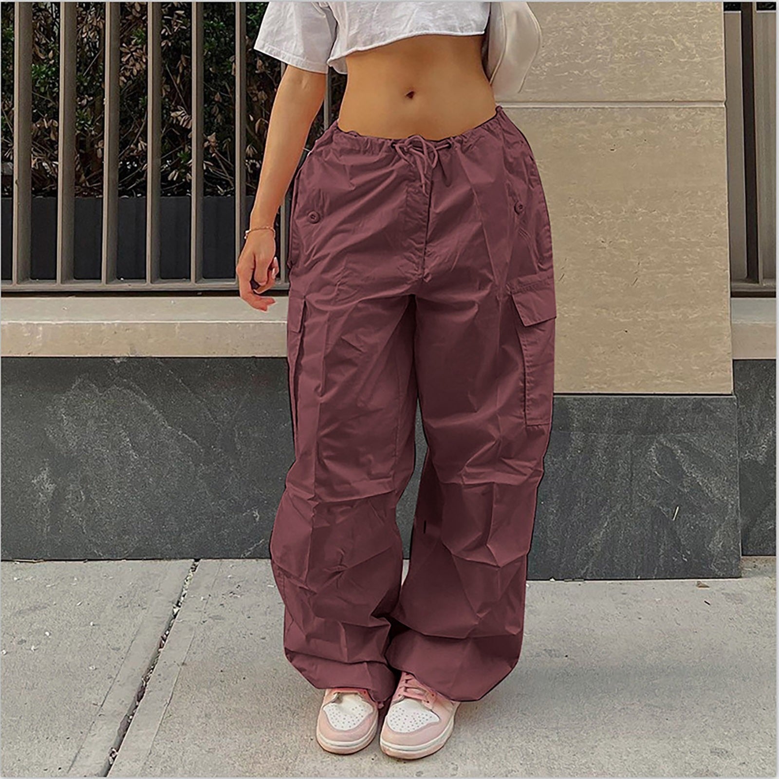 Straight Wide Leg Loose Trousers Cargo Pants InsStreet