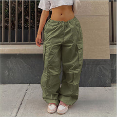 Straight Wide Leg Loose Trousers Cargo Pants InsStreet