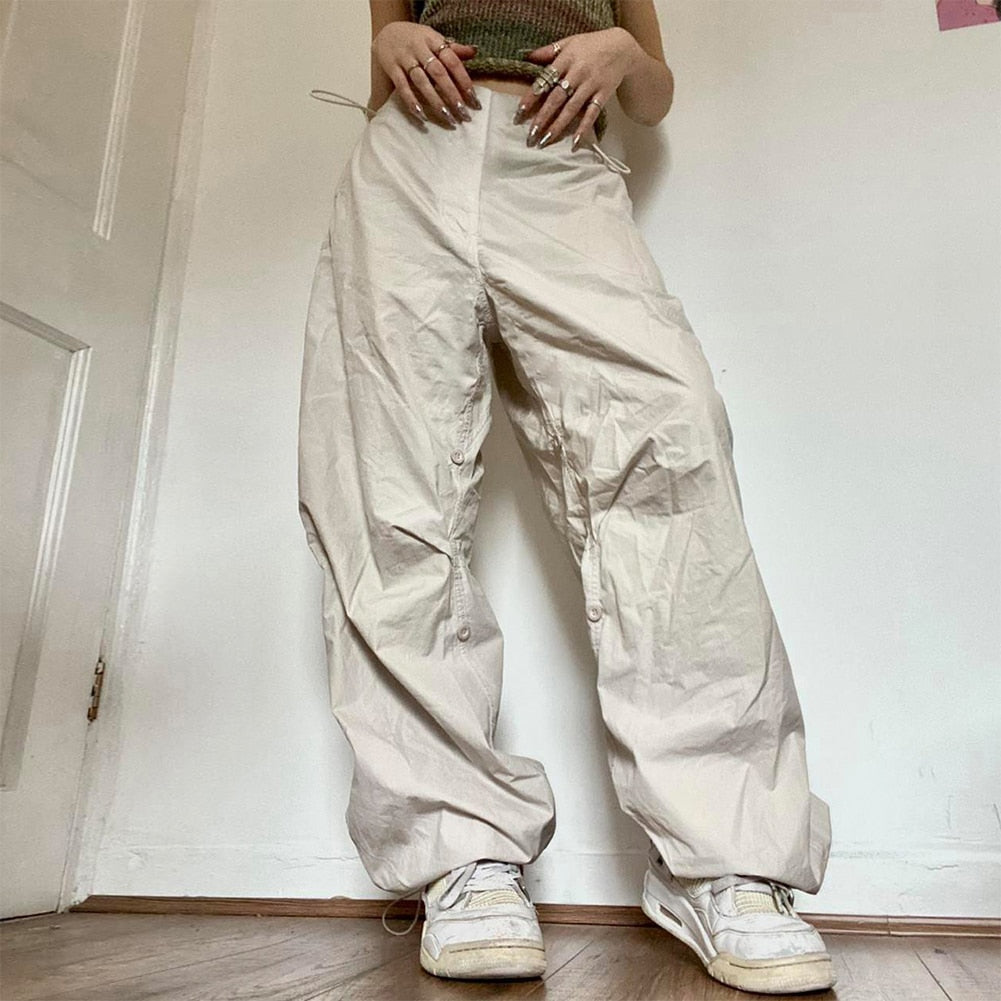 Low Waist Loose Sweatpants Vintage Parachute Pants InsStreet