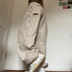 Low Waist Loose Sweatpants Vintage Parachute Pants InsStreet