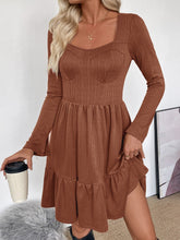 Brown Textured Mini Dress InsStreet