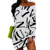 Loose Casual Streetwear Long Sleeve O Neck Dress InsStreet