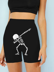 Women Skeleton Short Dancing Rock High Waist Womens Pants InsStreet
