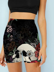 Women Skeleton Short Dancing Rock High Waist Womens Pants InsStreet