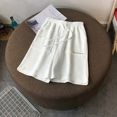 Knee Length Pants Drawstring Korean Shorts InsStreet