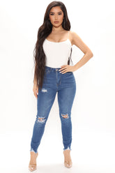 Right Outside High Rise Skinny Jeans - Medium Wash Ins Street