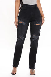 Better Together Ripped Boyfriend Jeans - Black Ins Street