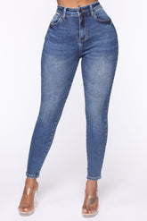 The Comeback Push Up Skinny Jeans - Dark Wash Ins Street
