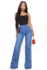 My Heart Is Yours Flare Jeans - Medium Blue Wash Ins Street