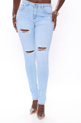 Tall Hannah High Rise Jeans - Light Blue Wash Ins Street
