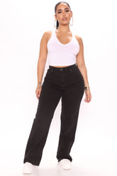 Last Call Loose Straight Jeans - Black Ins Street