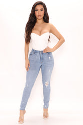 Crash Course Ankle Skinny Jeans - Medium Blue Wash Ins Street