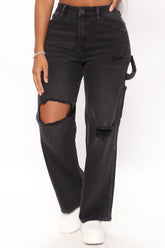 Always Working It Cargo Carpenter Jeans - Black Ins Street
