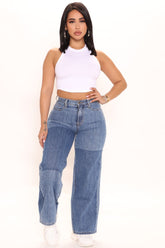 Get Around Skater Non Stretch Jeans - Medium Blue Wash Ins Street