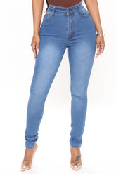 Supernatural High Rise Jeans - Medium Blue Wash Ins Street