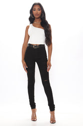 Tall Tris Skinny Jeans - Black Ins Street