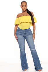 Mind Reader High Rise Stretch Flare Jeans - Medium Wash Ins Street