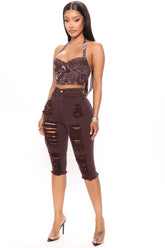 Live In My Denim Shorts - Brown Ins Street