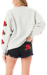 TITANIA ROSE EMBROIDERED DENIM SHORTS CARMAR