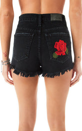 TITANIA ROSE EMBROIDERED DENIM SHORTS CARMAR