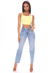 Makin' Moves Slim Mom Jeans - Medium Blue Wash Ins Street