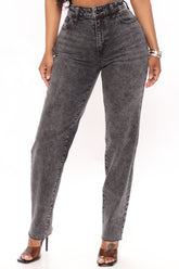 Took Him By Surprise Slim Fit Boyfriend Jeans - Black Ins Street