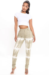 Lookin' Groovy Tie Dye Skinny Jeans - Olive Ins Street