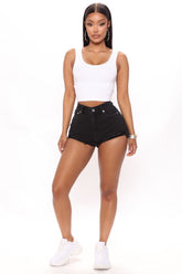 Truth Or Dare Denim Shorts - Black Ins Street