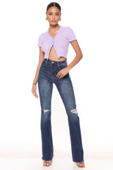 No Announcement High Rise Bootcut Jeans - Dark Wash Ins Street