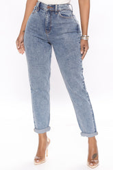 Got It From Your Mama Jeans - Acid Wash Blue Ins Street