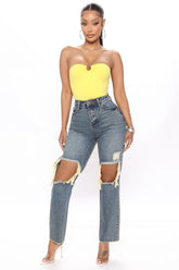 Memory of Me High Rise Slim Mom Jeans - Dark Wash Ins Street